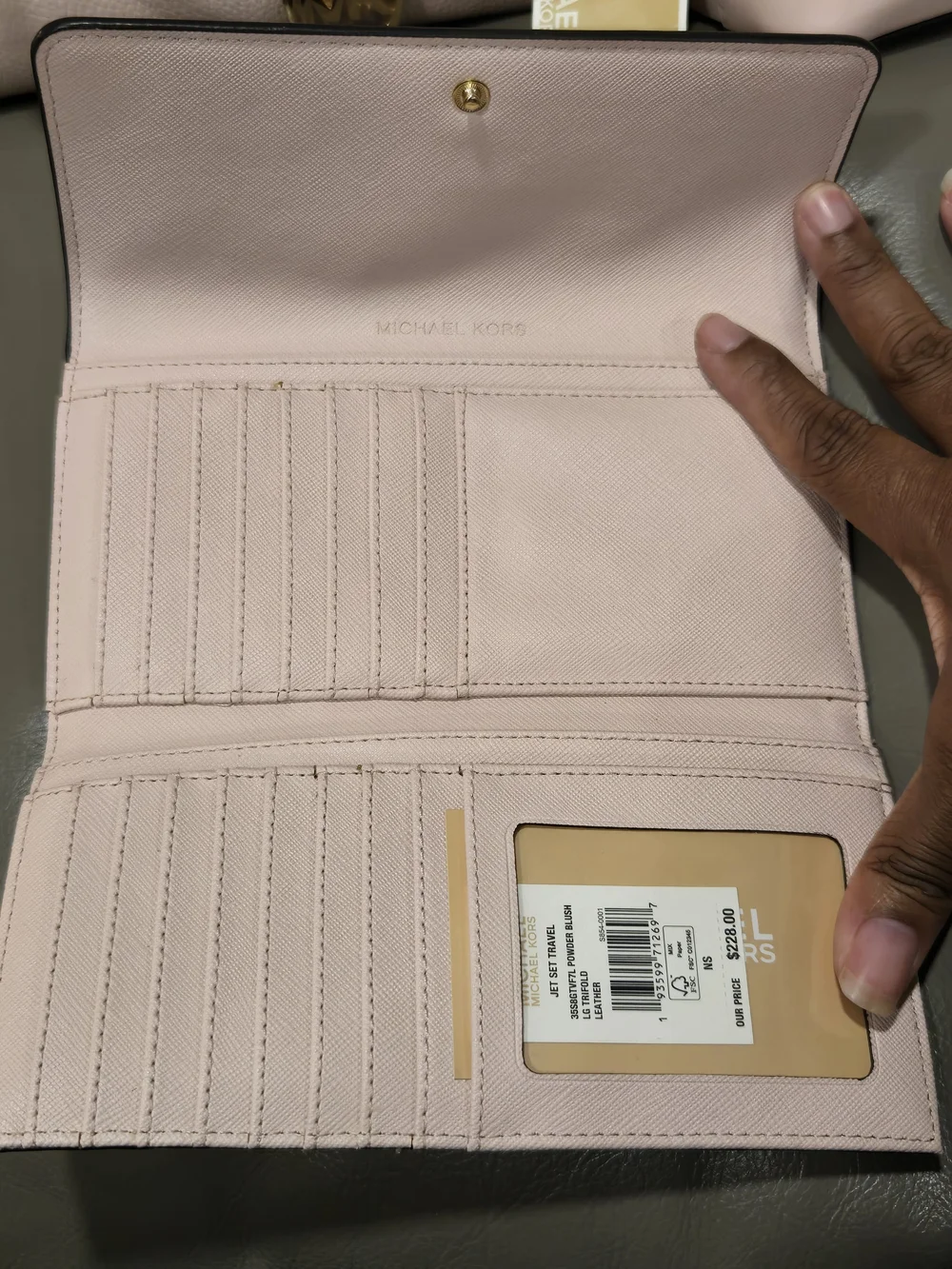 Michael Kors 2 In 1 Leather Satchel With Wallet And Cardholdet Powder Pink NWT